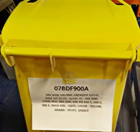 Plastic Waste Bin Mgb 120 Pro, Capacity 117 Lt, Color : Yellow, Brand : Helesi, Greece