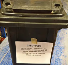 Plastic Waste Bin Mgb 360, Capacity 360 Lt,Color : Green, Brand : Helesi, Greece